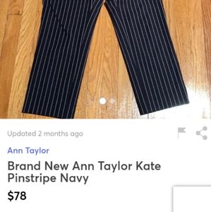 Ann Taylor light blue pinstripe pants size 16